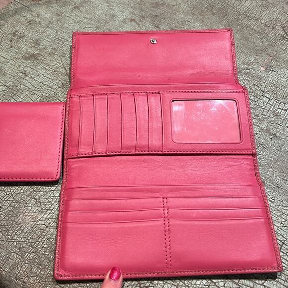 Coach Soho Pleated Ashley Leather Tri-Fold Envelope Wallet Derp pink - Picture 8 of 8
